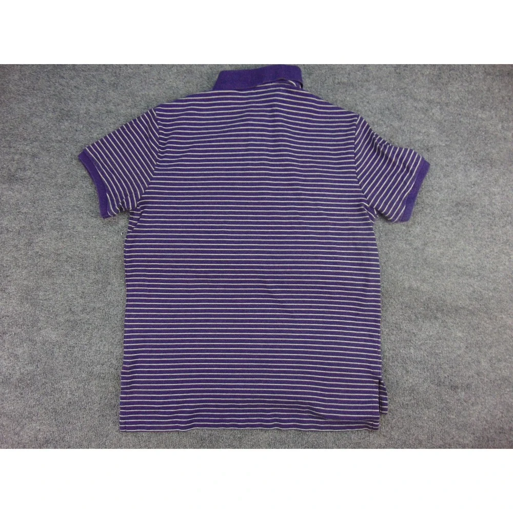 Polo Ralph Lauren Polo Mens Med Custom Fit Purple Striped Short Sleeve Preppy